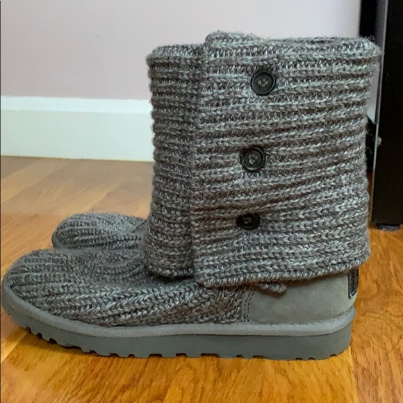 UGG Shoes Ugg Grey Classic Cardy Ii Knit Boot Poshmark
